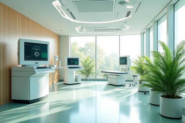 Modern medical equipment in an eco-friendly room